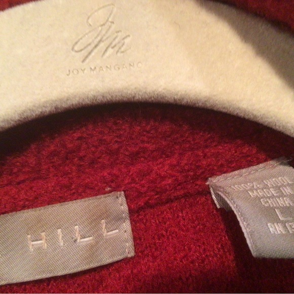 KATE HILL, Women’s Size L, 100% Red Wool Jacket - Picture 4 of 5